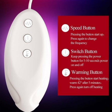 7.5INCH 19CM  VIBRATING DILDO AUTOMATIC THRUSTING HEATING DICK PENIS HANDSFREE REMOTE CONTROL